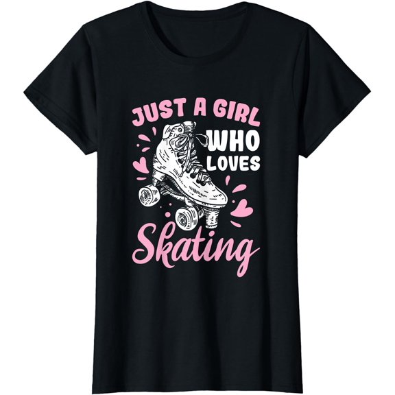 Girl Loves Skating Roller Derby Roller Skate T-Shirt