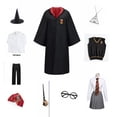 thumbnail image 2 of Disfraz de Hermione para niños y adultos, uniforme escolar de magia, capa, accesorios para Halloween, 2 of 4