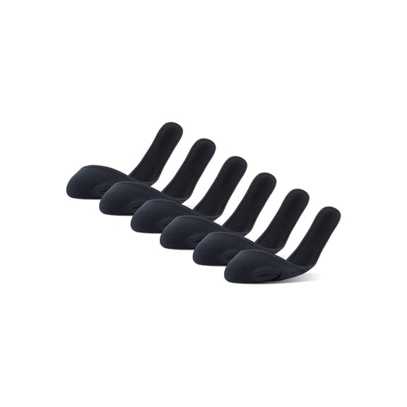 PEDS Women's Cushioned Insole Backless No Show Liner Socks, 6 Pairs