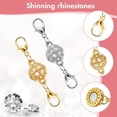 thumbnail image 2 of Pack of 12 Gold and Silver Color Magnetic Lobster Clasps for Jewelry. Strong Magnet Accessory for Necklace, Bracelet. DIY Friendly. (Ball), 2 of 5