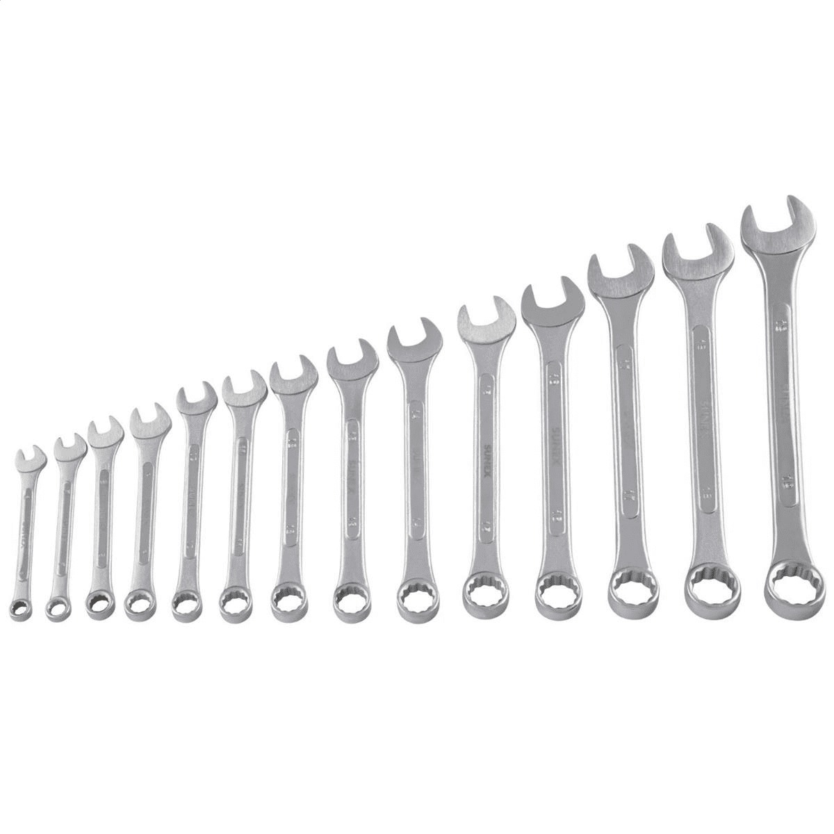 Sunex 9715A 14pc Metric Raised Panel Combination Wrench Set