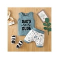 thumbnail image 2 of Baby Boys Summer Outfit Sets Sleeveless Letter Print Tank Tops + Animal Print Shorts, 2 of 9