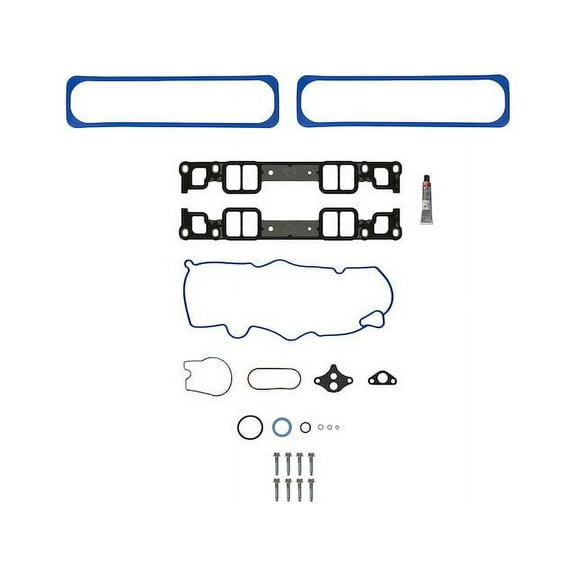 Lower and Upper Intake Manifold Gasket Set - Compatible with 1996 - 1999 Chevy K1500 1997 1998