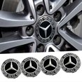 thumbnail image 4 of Peggybuy 4PCS 75mm Wheel Centre Hub Caps Rim Cover Hub Cap Emblem Badge for Mercedes Benz, 4 of 9