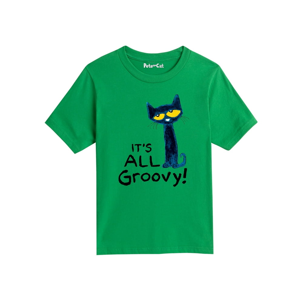 PETE THE CAT Pete The Cat It's All Groovy Youth Short Sleeve
