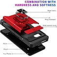 thumbnail image 2 of KOMI Design for Google Pixel 8 Pro Phone Case with Screen Protector Card Holder Stand Kickstand Heavy Duty Shockproof Hybrid Rugged Drop Protective Cover for pixel8pro 8pro Women 6.7 inch Red, 2 of 5