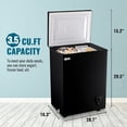 thumbnail image 5 of 3.5 Cubic Chest Freezer, Compact Deep Freezer with Top Open Door and Removable Storage Basket, 7 Gears Temperature Control, Energy Saving, for Office Dorm or Apartment, 5 of 9