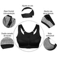 thumbnail image 6 of Wisremt Women's Padded Seamless Sport Bra Front Zip Yoga Gym Fitness Vest, 6 of 8