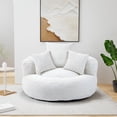 thumbnail image 4 of Villeston Oversized Chenille Bean Bag Chair with Throw Pillows for Livingroom,Beige, 4 of 8