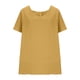 thumbnail image 5 of Túnica de Manga Corta para las Mujeres Color Sólido de Lino Sentir Botón Blusa, Ligera Camiseta de Verano Casual, 5 of 9