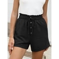 thumbnail image 4 of ANRABESS High Waisted Shorts for Women Summer Drawstring Paperbag Waist Shorts, Loose Wide Leg Lounge Beach Shorts with Pockets, 4 of 8