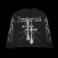thumbnail image 4 of Nuevas camisetas con estampado de cruz gótica de otoño, camisetas con letras gráficas de grafiti, camisetas de manga larga para hombres y mujeres, moda retro, ropa Y2k de gran tamaño, 4 of 5