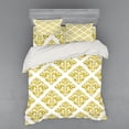 thumbnail image 2 of Ambesonne Damask Bedding Set 3 Pcs, Traditional Antique, Twin, Green Yellow and White, 2 of 3