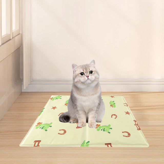 CBFFDC Cartoon Cooling Mat Soft Waterproof Summer Pet Cooling Mat Breathable Strong Load Bearing Cartoon Print Dog Supply