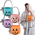 thumbnail image 7 of Halloween Pumpkin Bucket For Adults, Foldable Halloween Candy Baskets With Embroidery, Pumpkin Bucket Candies Basket With Handle For Halloween Party Decorations,1Pcs, 7 of 7