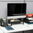 thumbnail image 3 of Mind Reader Monitor Stand, Height Adjustable, Metal, 14.5"L x 9.25"W x 4-5.5"H, Set of 2, Black, 3 of 9