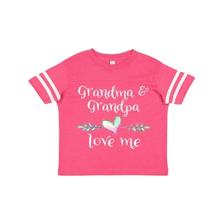 

Inktastic Grandma and Grandpa Love Me- Heart Grandchild Gift Toddler Boy or Toddler Girl T-Shirt