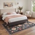 thumbnail image 4 of GENIMO 2'x7' Runner Rug, Machine Washable Non Slip Low Pile Hallway Runner Rug for Kitchen Laundry Room, Garden Floral, Dusty Navy, 4 of 7