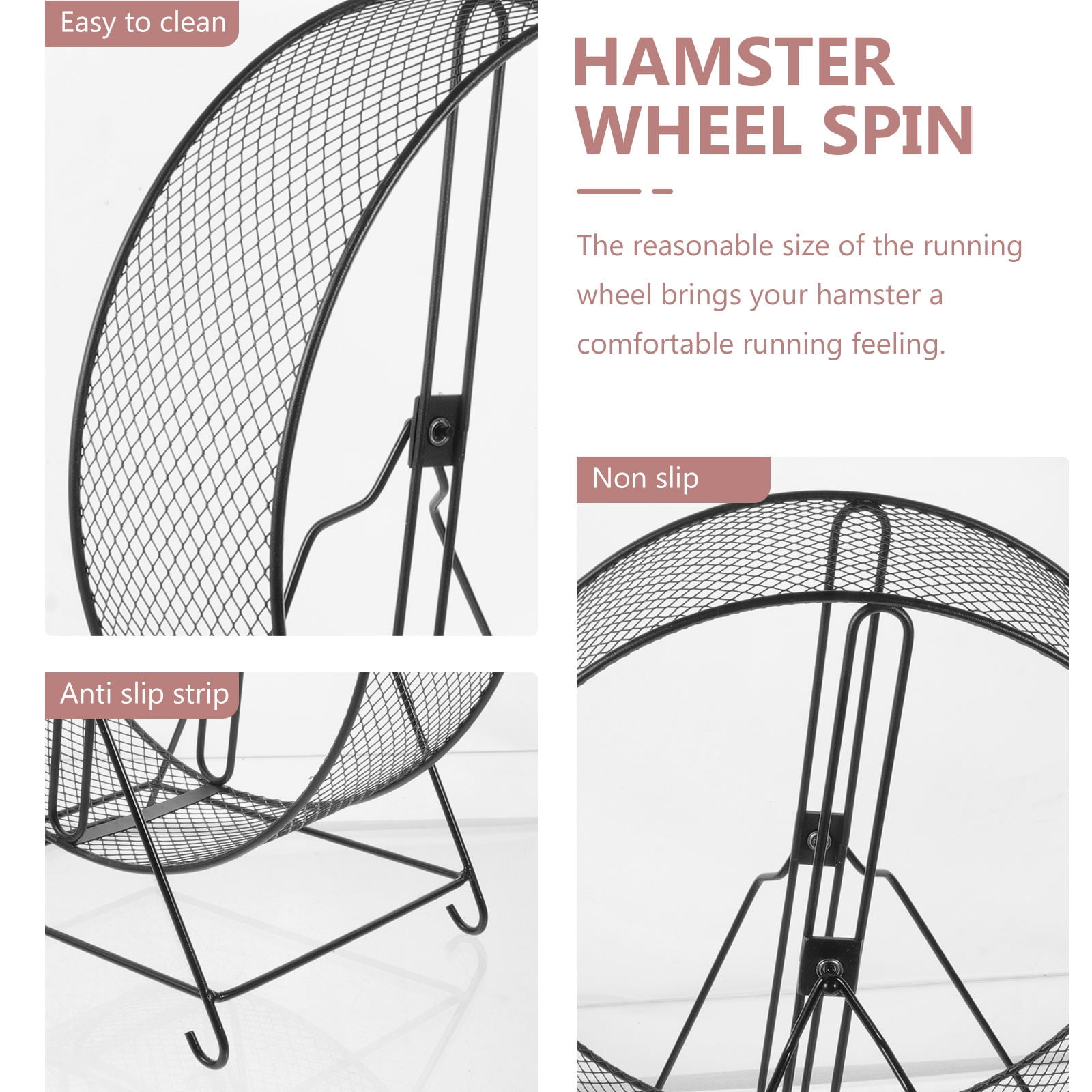 IBASETOY Silent Hedgehog Running Wheel for Hamster Exercise Comfortable for Night Use for Gerbils and Squirrels