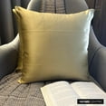 thumbnail image 6 of The HomeCentric Decorative Throw Pillow Cases Light Gold Pack of 2, 22"x22" (55x55 cm) Satin Solid Cushion Covers For Sofa, Solid Modern Style - Light Gold Slub Satin, 6 of 10