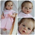 thumbnail image 5 of Lovely Toddler Dolls Girl Realistic Newborn Babies Toys Weighted Soft Cloth Body Blue Eyes Gift Set for Kids Birthday Age 3+, 5 of 5
