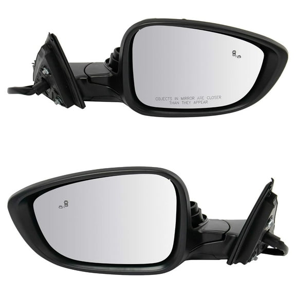 TRQ Mirror Pair Power Heated Blind Spot Detection PTM LH RH for Accord Sedan MRA09065 Fits select: 2018 HONDA ACCORD EX, 2021-2022 HONDA ACCORD SPORT