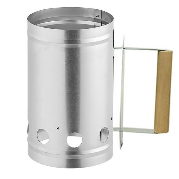 Charcoal Chimney Starter Grill Barbecue BBQ Galvanized Steel Chimney