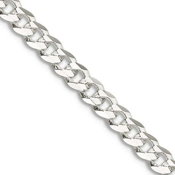 925 Sterling Silver 3.8mm Flat Curb Chain Necklace 16 Inch Chain Necklace for Women and Men
