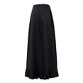 thumbnail image 3 of WRFWUL Womens Skirt Pants High Waist Wide Leg Ruffle Pants Tie Front Asymmetrical Hem Flowy Casual Dressy Trousers, 3 of 4