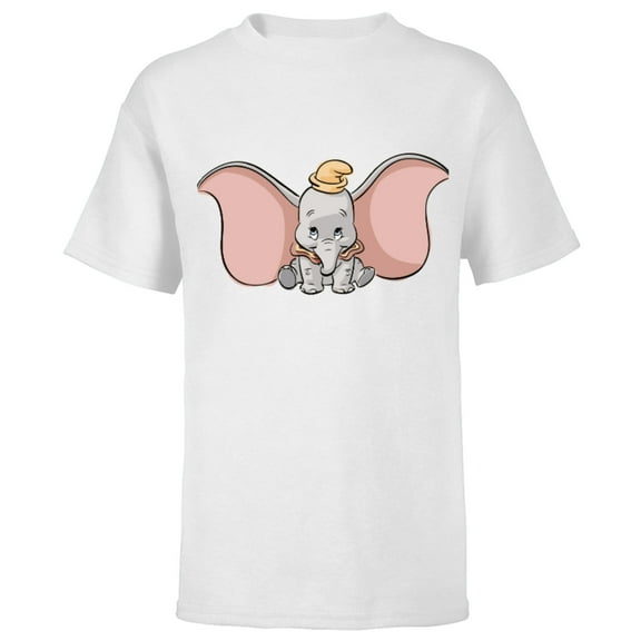 Disney Classic Dumbo Cute Baby Elephant - Short Sleeve T-Shirt for Kids - Customized-White