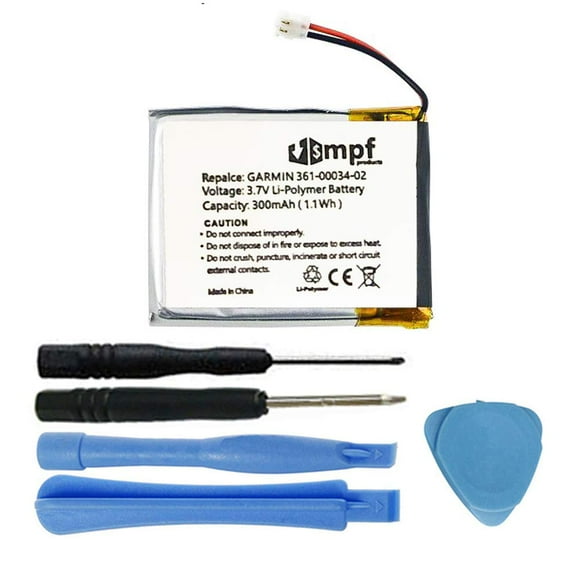 MPF Products 300mAh 361-00034-02, FLPB342735-P1 Batterie de Remplacement Compatible avec Garmin Fenix 3 et Fenix 3 HR Entraînement Physique GPS Smartwatch avec Outils d'Installation