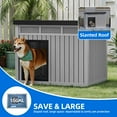 thumbnail image 5 of Dextrus Plastic Dog House with Lift-Up Sloping Roof,Indoor & Outdoor Dog Kennel,Waterproof & Ventilated,Gray,31.9"D x 24.8"W x 24.1"H, 5 of 10
