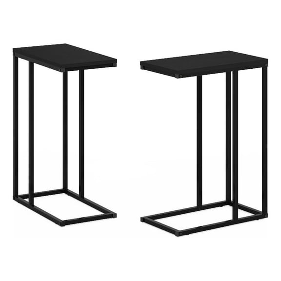 Pemberly Row Modern Living Sofa Side Table in Americano in Set of 2