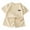 A201-Beige, variant on Caqnni Baby Boy Girls Toddler Summer Outfit Waffle Striped Short Sleeve T-shirt Elastic Waist Shorts 2 Piece Short Set Gift For 18-24 Months 2t 3t 4t 5t 6t Pajamas & Dailywear Set