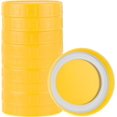 thumbnail image 1 of Couvercles en Plastique pour Bocaux Mason, 8 Pcs Couvercles de Bocaux à Ouverture Régulière avec Anneau en Silicone Étanche, Couvercles en Plastique Réutilisables pour Bocaux Mason 70mm (Jaune), 1 of 8