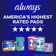 Always Maxi Pads without Wings, Size 4, Overnight Absorbency, 28 count