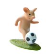 thumbnail image 2 of Estatua de cerdo en miniatura para jardín, estatuilla de cerdo en miniatura, decoración del hogar, decoración de jardinería, estatuilla de Animal para fútbol americano, 2 of 8