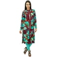 thumbnail image 2 of Bimba Floral Winter Tunic Rayon Kurta Straight Ethnic Kurti Blouse, 2 of 8