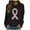Black, variant on KHONTS Women Cancer Sweatshirt Sequin Cancer Awareness Long Sleeve Casual Fall Crewneck Pullover Sweatshirts White XL