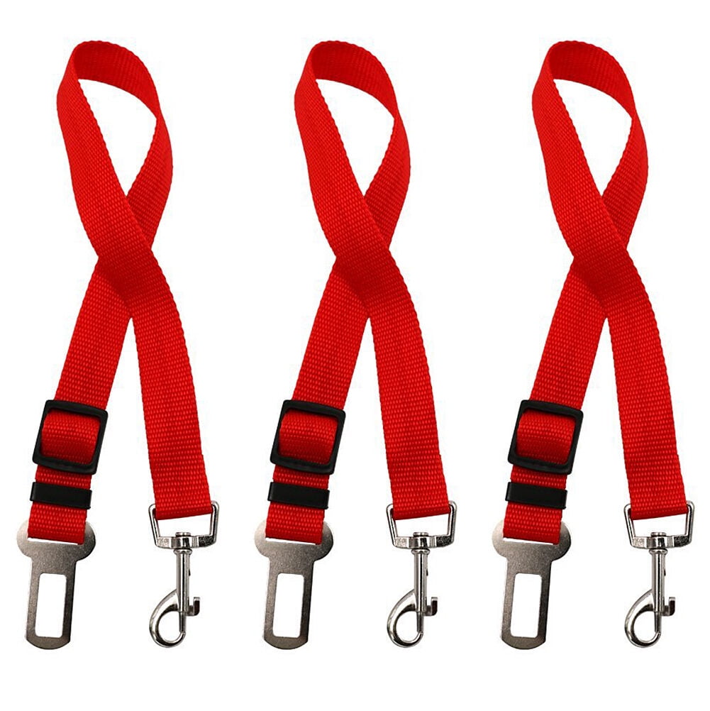 Magik 3 PCS Adjustable Pet Dog Cat Car Seat Belt Safety Leads Vehicle
