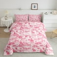 thumbnail image 3 of Manfei Western Cowgirl Cowboy Bedding Comforter Set, Tribal Hippie Bohemian Twin Comforter Sets, Pink Rustic Horse Reversible Bedding Set, Breathable Home Decor, 2 Pieces, 3 of 9