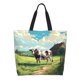 thumbnail image 1 of Balery Prairie Pasture Cow Bolsa Tote Estilo Estético con Cremalleras, Bolsa de Hombro, Bolsa de Compras Grande y Plegable, 1 of 8