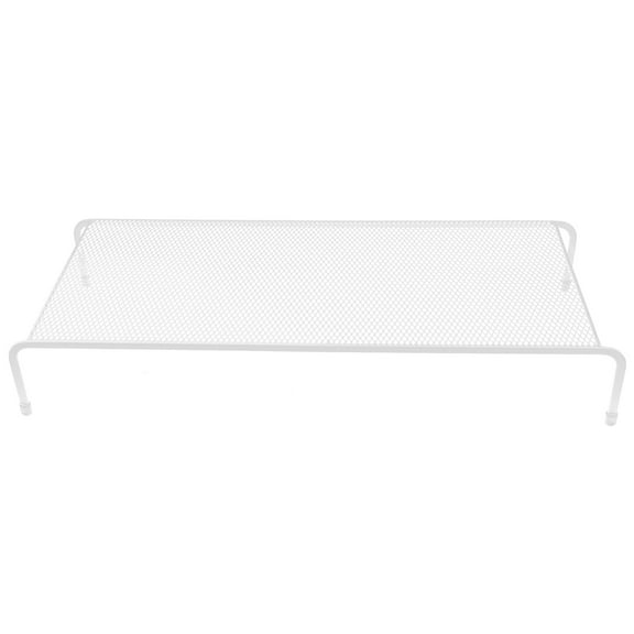 Monitor Stand Lapdesk Storage Shelf Rack Laptop Metal Mesh for Support Net Computer White
