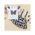 thumbnail image 2 of Seyurigaoka Girls Lovely Suspender Skirt Suit, Butterfly Print Tops + Leopard Print Suspender Skirt, 2 of 9