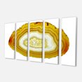 thumbnail image 2 of Yellow Agate with Geological Crystal - Large Abstract Canvas Artwork, 2 of 3