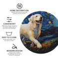 thumbnail image 3 of Picia Vintage Starry Sky Labrador A Printed Leather Coasters for Drinks, 4" Drink Coasters Set of 4 for Tabletop Protection, Handmade Luxurious Home Décor and Housewarming Gift -Round Shape, 3 of 6