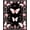 Black Pink, Pattern 4, variant on ODIKA Gothic Moth Vintage Butterfly Print Damask Scroll Shaped Pink for Queen Size Bedroom, Under Bed, Master , Foldable Easy Care