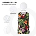 thumbnail image 3 of Naloa Watercolor Tropical Flowers Basketball Jersey Reversible Men's Mesh Athletic Sports Shirts Training Practice S-4XLMedium, 3 of 6