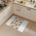 thumbnail image 2 of ODIKA 3'x5' Beige Geometric Bold Stripe Washable Area Rug Modern Abstract Design With Shapes And Clean Lines Non-Slip, Flatweave, Easy Care for Hallway, Laundry Room, 2 of 7