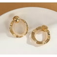 thumbnail image 3 of Clip on 1 3/4" silver or gold and mesh wavy hoop earrings, 3 of 3